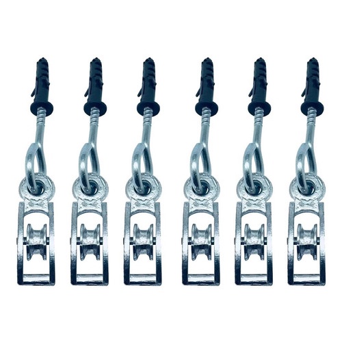 Roldana Simples em Alumínio P/ Varal de Teto Varal de Quintal e Adaptações Metal Reforçada ** em Oferta na Shopee