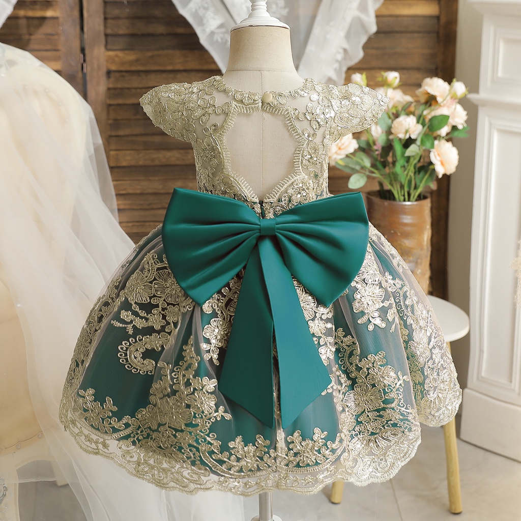 Meninas Do Bebê Crianças Princesa Festa De Casamento Flor Vestido De Renda Para Ano Novo Natal Infantil Batizado
