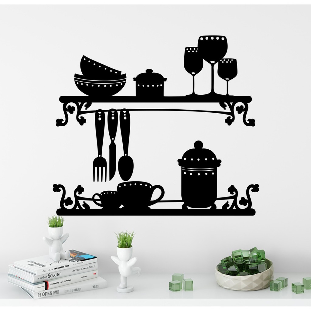 Adesivo Decorativo De Parede Cozinha Completa Utensilios em Oferta na Shopee