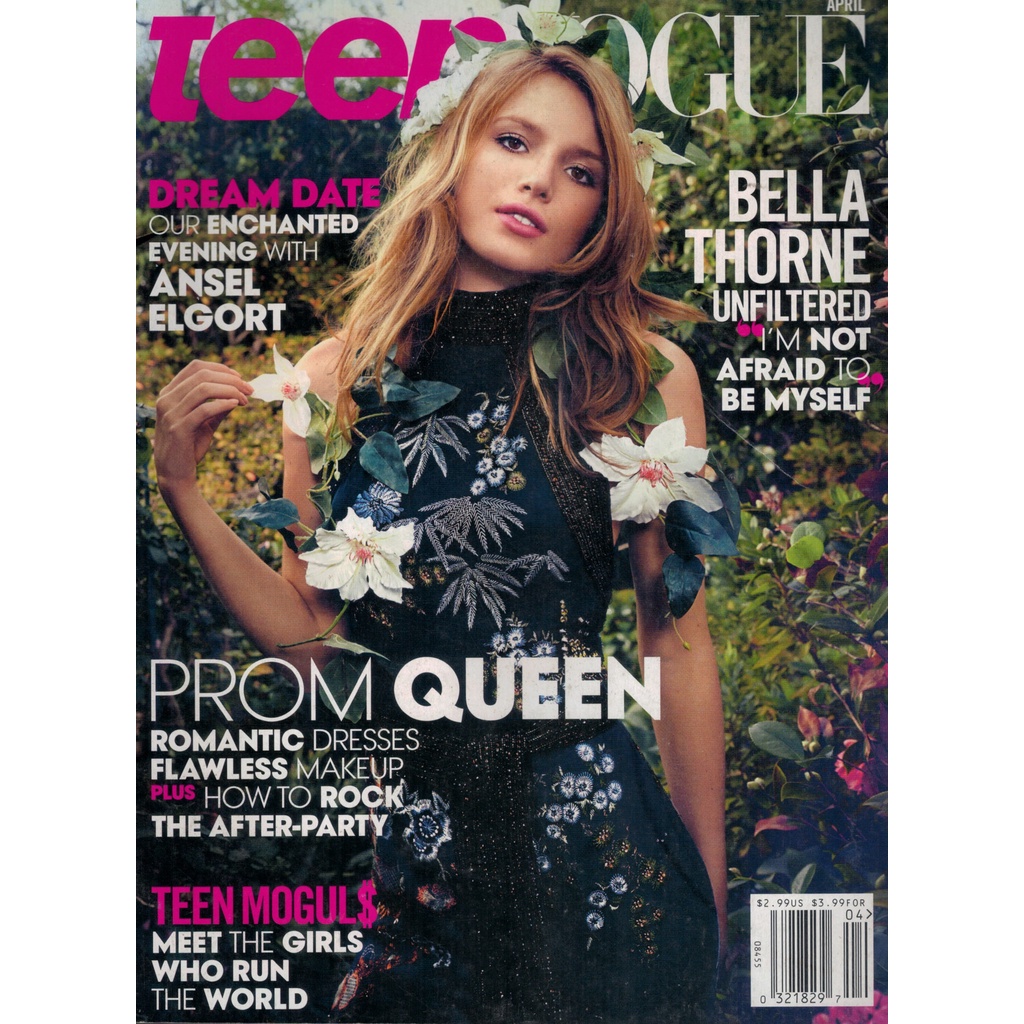 REVISTA TEEN VOGUE, DE ABRIL/2015, COM BELLA THORNE NA CAPA.