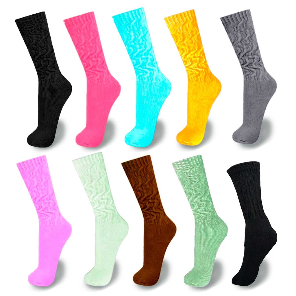 Meias Femininas Aeróbica Fitness Cano 3/4 Academia Cores Variadas Promoção