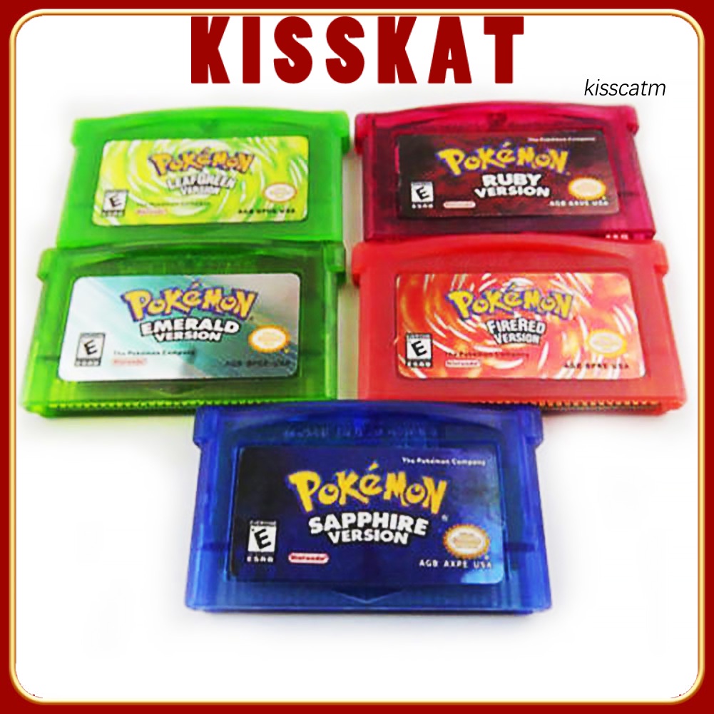 KISSYX Sapphire/Emerald/Fire Red/Leaf Green/Ruby Pokemon Game Card