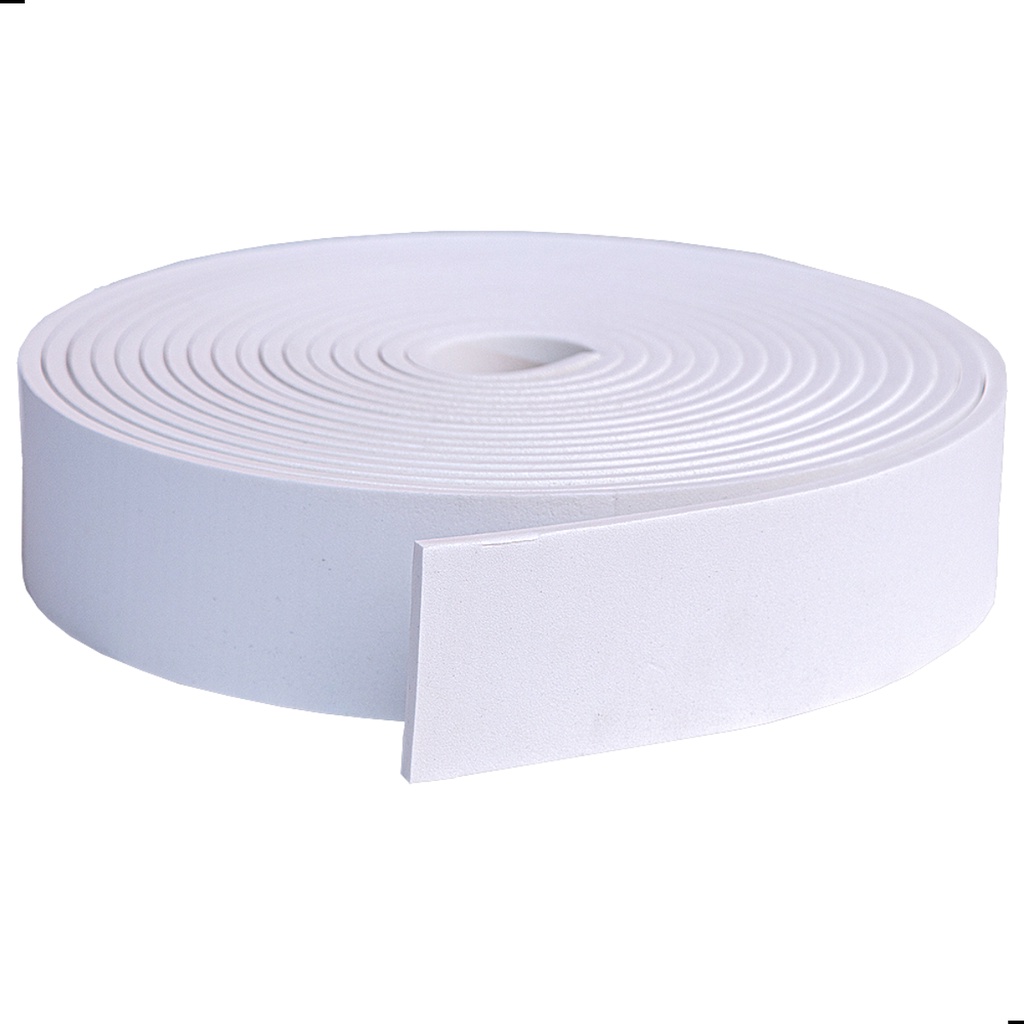 Rodapé Roda Meio Autocolante Flexível Eva 10cm x 2,5mt  Boiserie Painel Ripado Rodapé