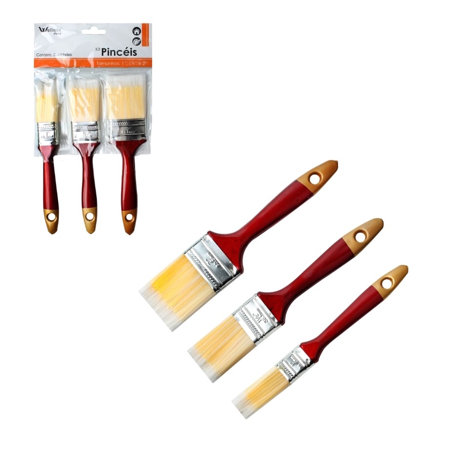 Kit Trincha Pincel Recorte Reta Profissional Condor 7 Peças - Escorrega ...