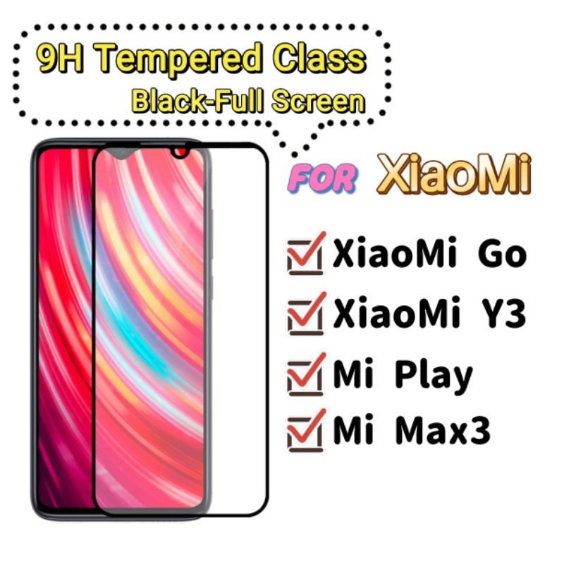 Película Vidro Temperado 3D/9D Xiaomi Go Mi play Pocophone F1 Mi max 3 Y3 Mi max 3