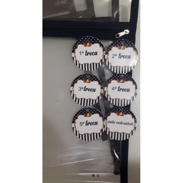 saquinho maternidade tag plástico cristal 4 unid.