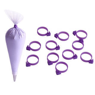 10pçs De Silicone Anéis Fixos Elásticos Saco De Confeiteiro em Oferta na Shopee
