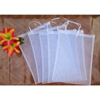 Kit 5 Saquinhos Maternidade Bolsa Organizadores Para Mala Maternidade 30x35cm Tule Com Fita de Cetim em Oferta na Shopee