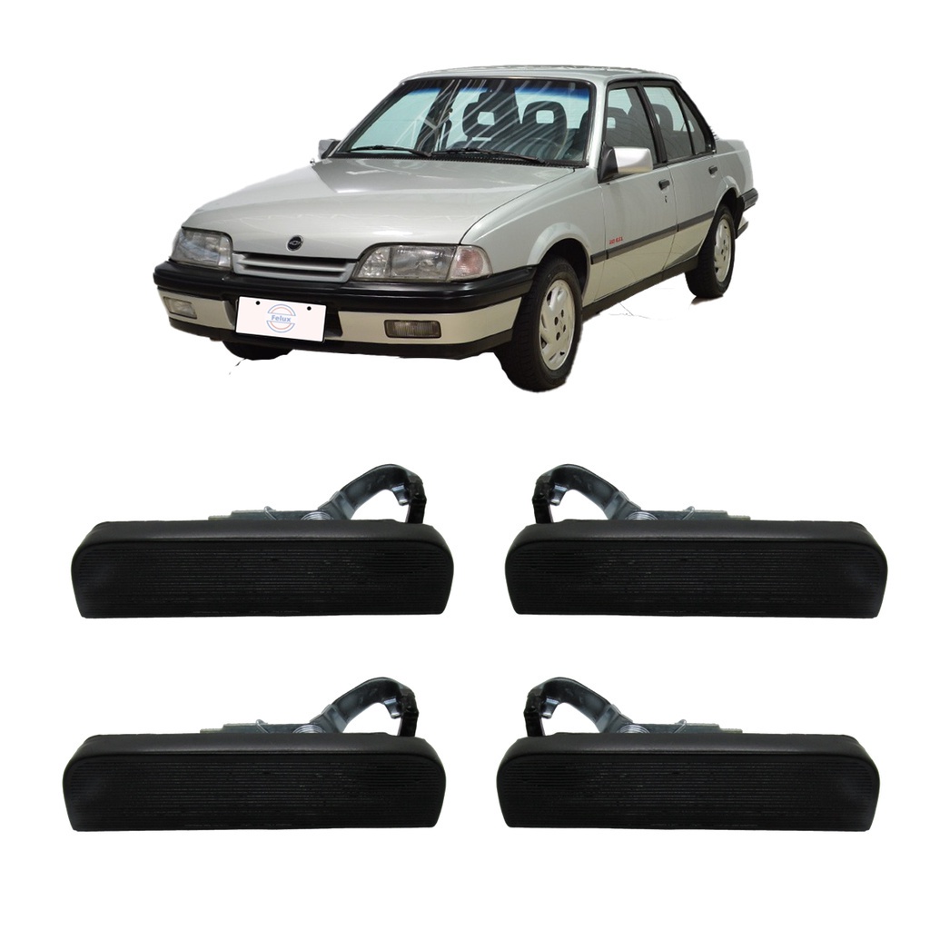 Kit Maçanetas Externa Monza Tubarão 91-96 Preta (toda em metal reforçada) em Oferta na Shopee