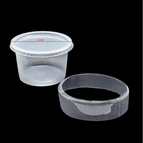 Kit 300 Cápsulas Abertas em PVC Termoencolhível 125mm X 30mm Cristal - Lacre Para Pote Plástico 500ml/500g