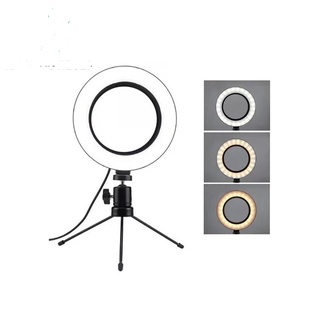 Ring Light Led Mesa Iluminador Pequena 6 Polegadas 16cm em Oferta na Shopee