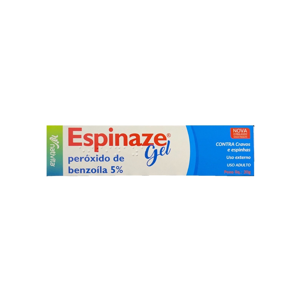 Espinaze gel com Benzoíla 5% 20g Tratamento De Acnes Igual ao Acnezil