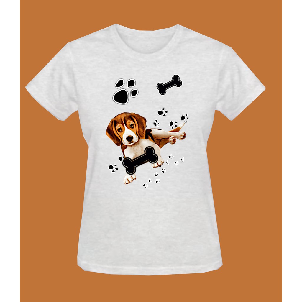 Camiseta Baby Look Feminina Doguinho - Cachorro Beagle