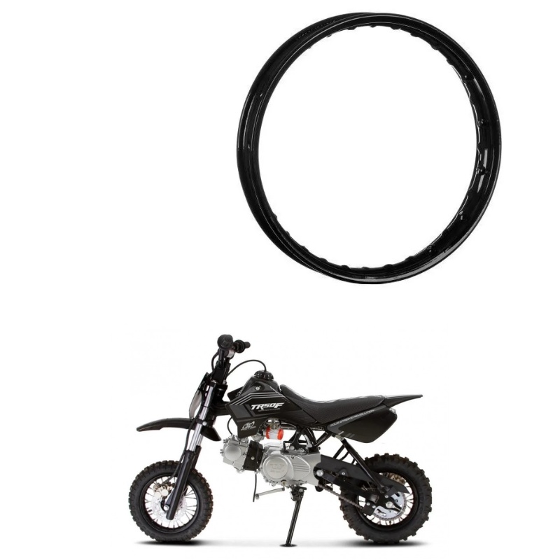 Aro Dianteiro Mini Moto Pro Tork Aro 10 Preto