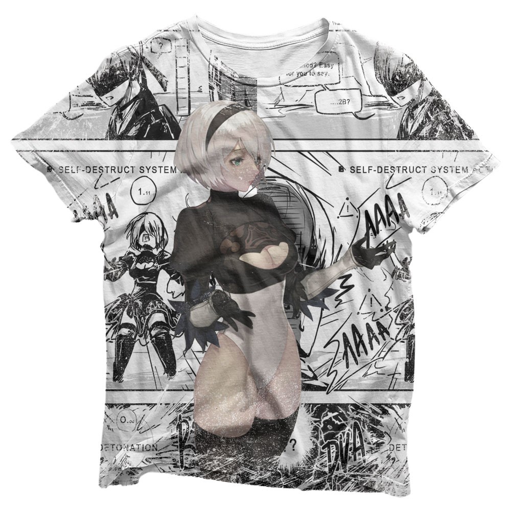 Camisa Nier Automata Mangá - Camisas Nier Automata Estampa Total
