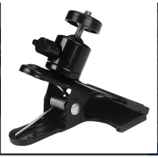 Grampo Pregador com Cabeça Ball head rosca 1/4 suporte para acessórios de fotografia video iluminação gopro