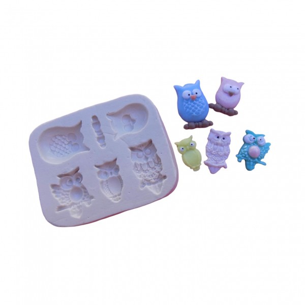 Molde De Silicone Kit Mini Corujas Molde Para Confeitaria Molde Para Biscuit 146