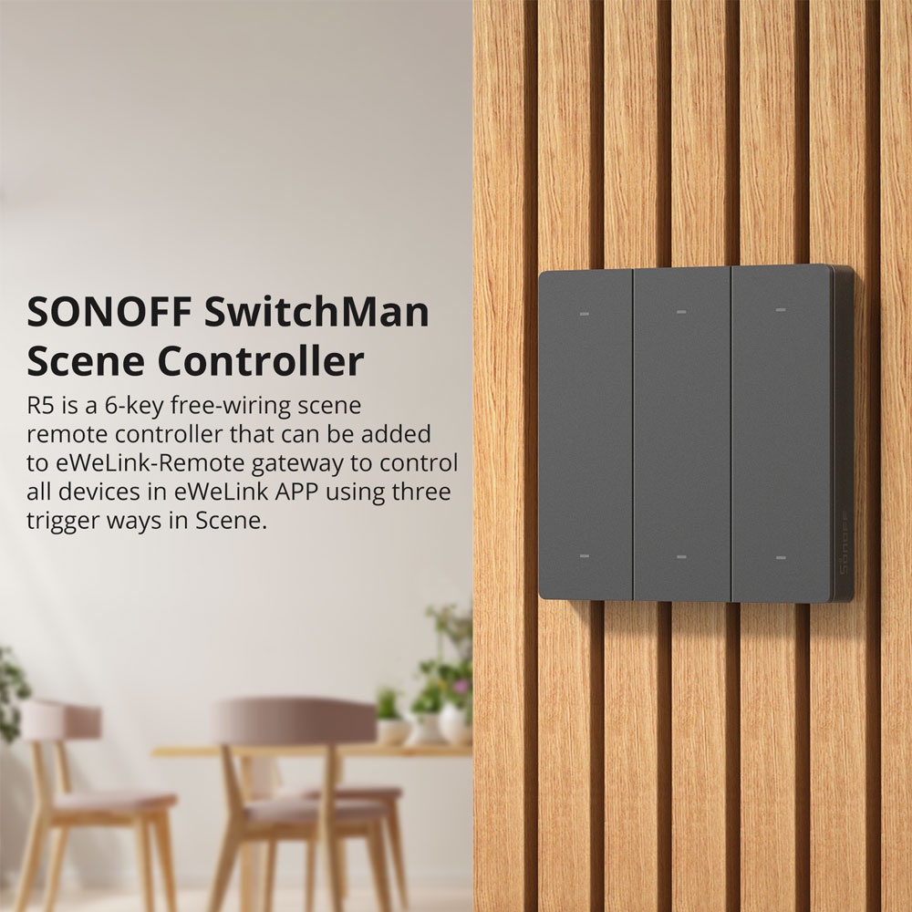 SONOFF R5 Controlador De Cena 6 Canais SwitchMan Remoto Sem Fio Smart Home Appliance Uso Para MINIR3 M5 eWeLink-Remote em Oferta na Shopee