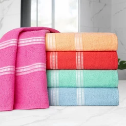 Kit 6 Toalhas de Banho Popular Ótima Absorção