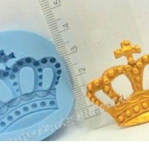 Molde De Silicone Coroa Real Artesanato em Geral Biscuit Porcelana Fria Massa de Modelar Epóxi Resina