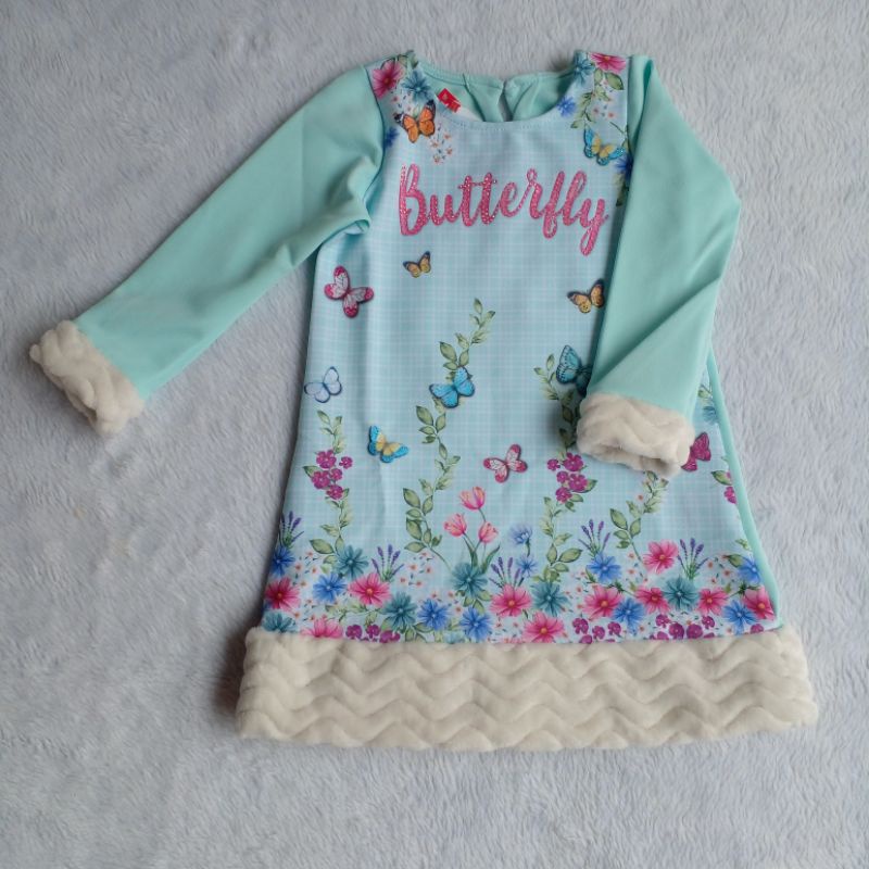 Vestido luxo inverno infantil
