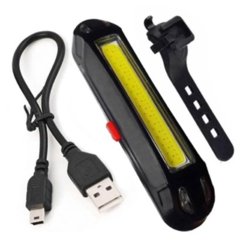 Sinalizador Recarregável com Led 100 Lumens USB Luz Branca e Vermelha Bike Ciclismo Bicicleta