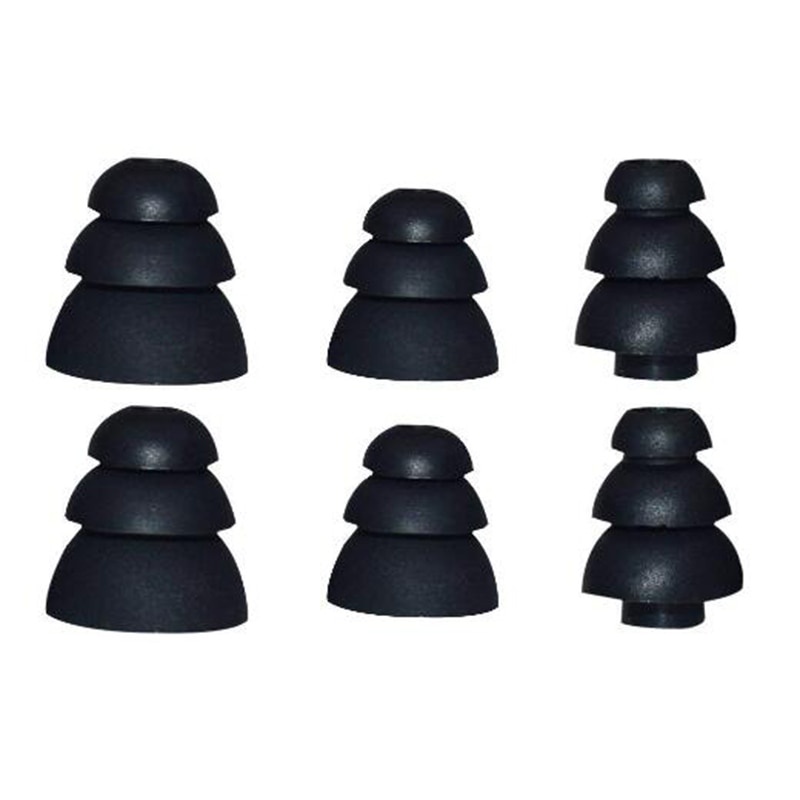 3 Pares S M L Borracha In Ear Tripla Falange Fone De Ouvido