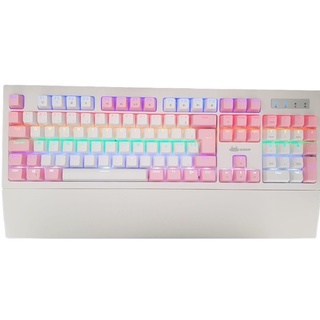 Teclado Gamer Com fio Mecânico Switch Azul Knup Rainbow 107 Teclas Led RGB KP - TE102
