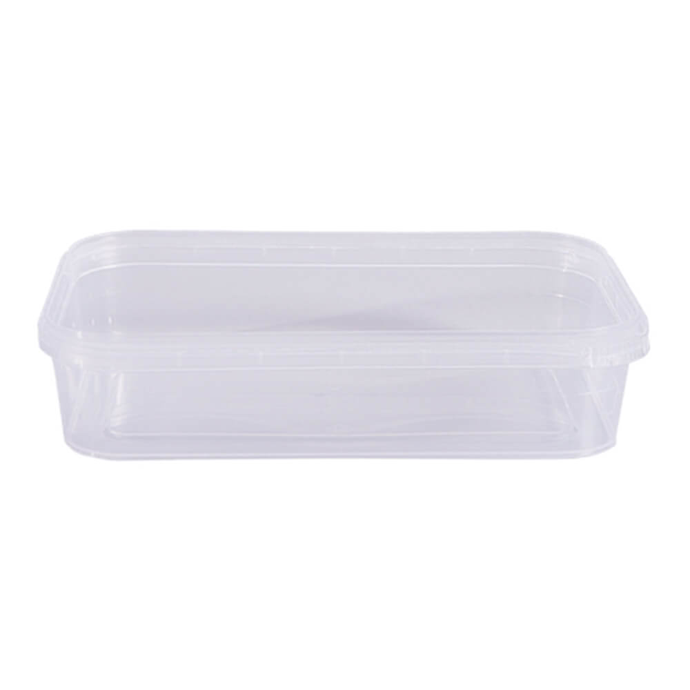 Pote Retangular com Lacre Freezer e Microondas 350ml c/10 - Prafesta