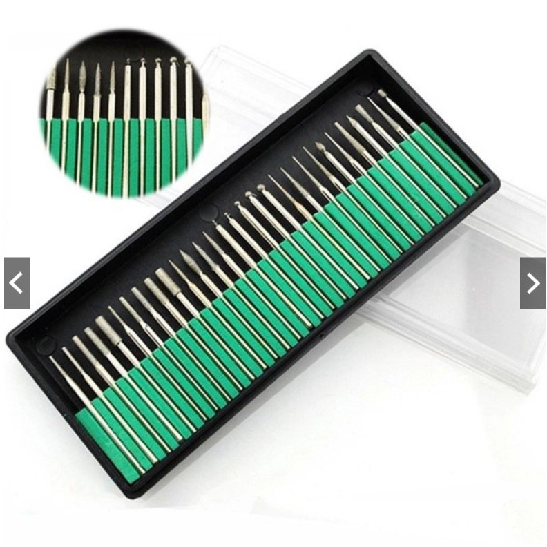 Kit 30 Brocas Diamantadas Lixadeira Unha Drill Fresa Gel em Oferta na Shopee