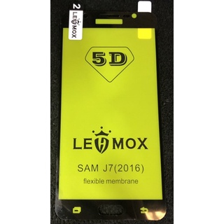 Película De Gel 5d NANO Samsung Galaxy J7 Metal ( J7 2016) COM BORDA : Preto