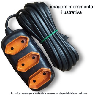 EXTENSÃO ELÉTRICA 10/ 5/ 3/ 2 Metros Universal PP em Oferta na Shopee
