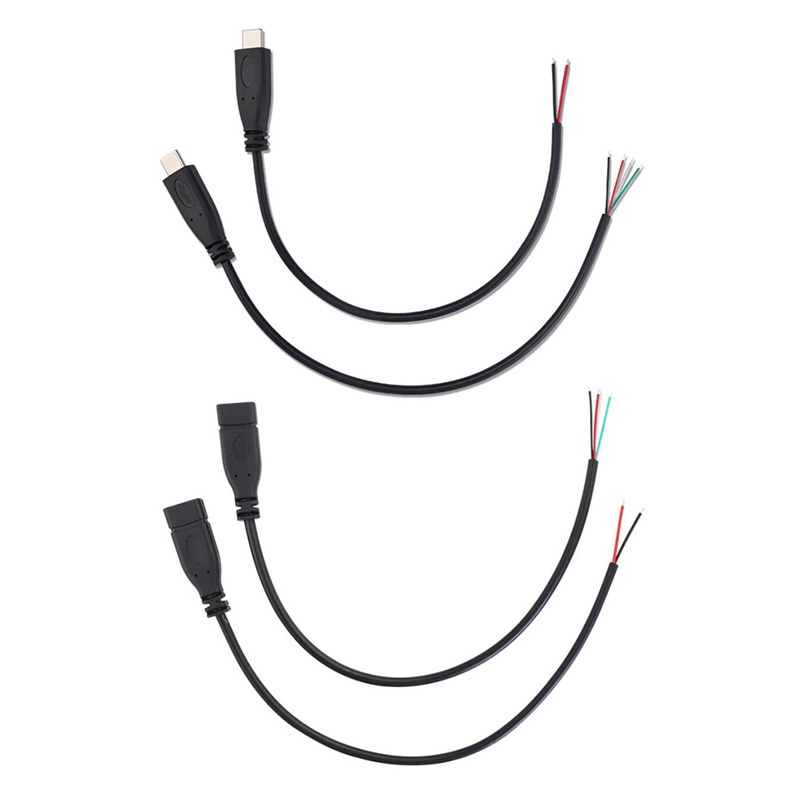 5 Pçs Fio De Extensão 2pin 4pin USB 2.0 Tipo C Macho Fêmea Plug Soldagem-DIY Reparação Cabo Carregador Conector BRH1