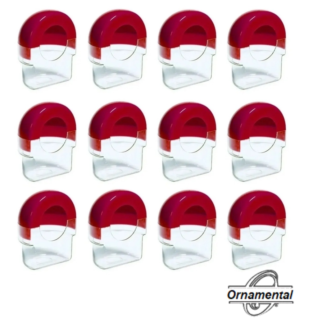 Kit 12 Comedouros Canário Roller Meia Lua Gaiola E Viveiro Ornamental em Oferta na Shopee