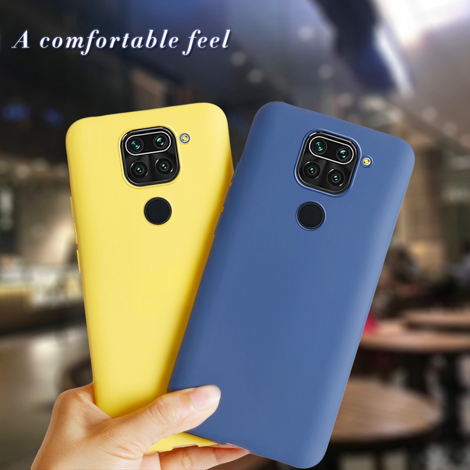 Redmi Note 9 Case Shockproof Bumper Liquid Silicon Soft Cover Matte ...