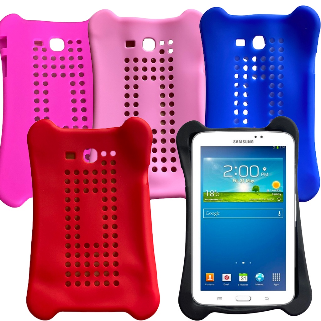 Capa Adaptável Case emborrachada Silicone para Tablet Samsung Galaxy Tab3 T110 T111 T113 T116
