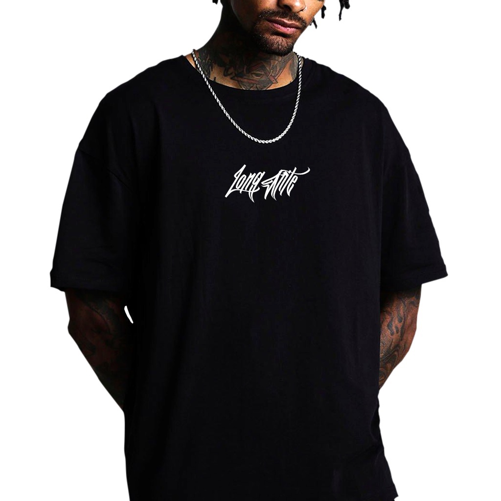 Camiseta Long Nite Streetwear Trap Rap Oversized Underground Camisa Tattoo