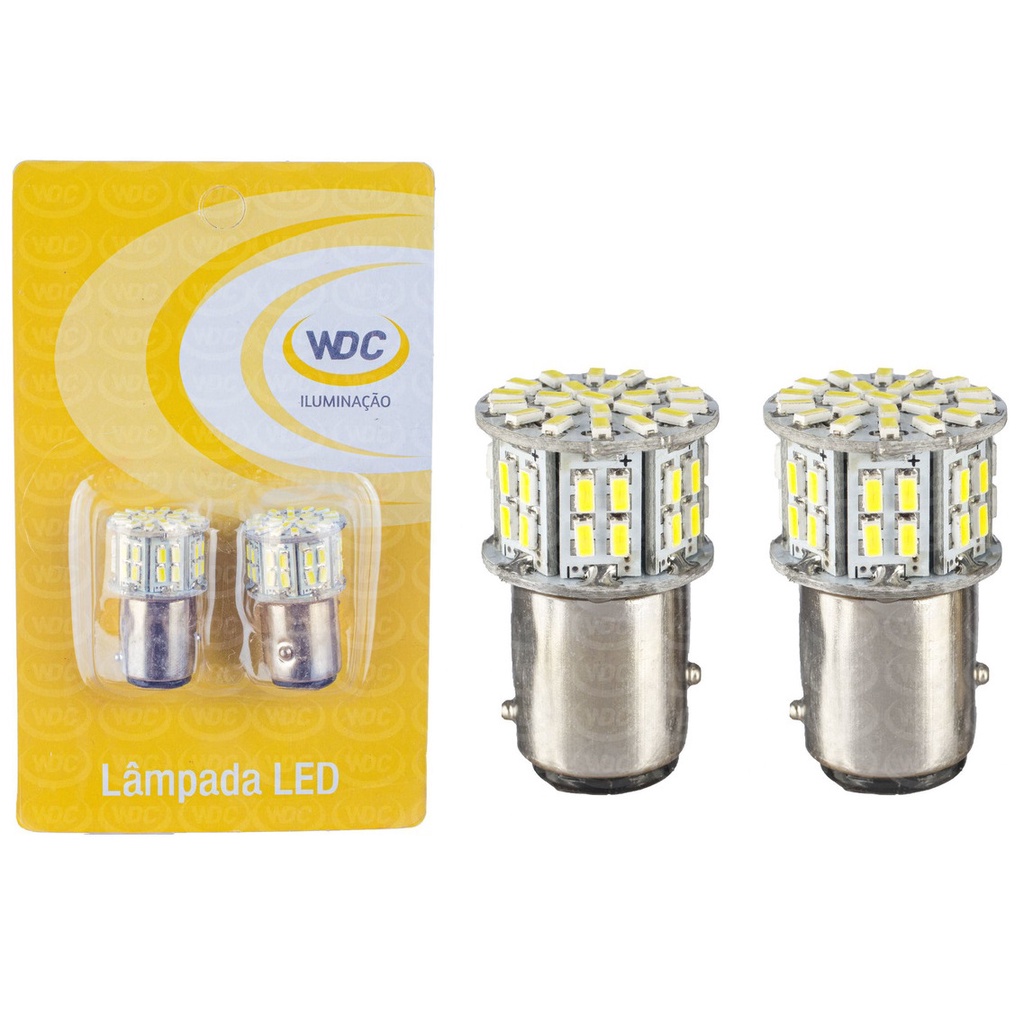 PAR LÂMPADA LED UNIVERSAL 2 POLOS 1157 (50 LEDS 3014) em Oferta na Shopee