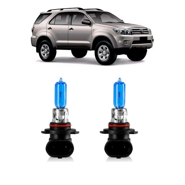 Par Lampada Super Branca Farol de Milha Hilux SW4 2005 2006 2007 2008 8500k HB4