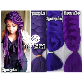 Kanekalon Jumbo Tranças Box Braid Twist Cor PURPLE roxo marca H. Lin 165gramas 208cm