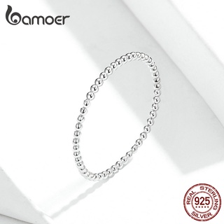Bamoer Rings 925 Todos Anel De Prata Versátil Simples/Acessórios De Moda Para Mulheres
