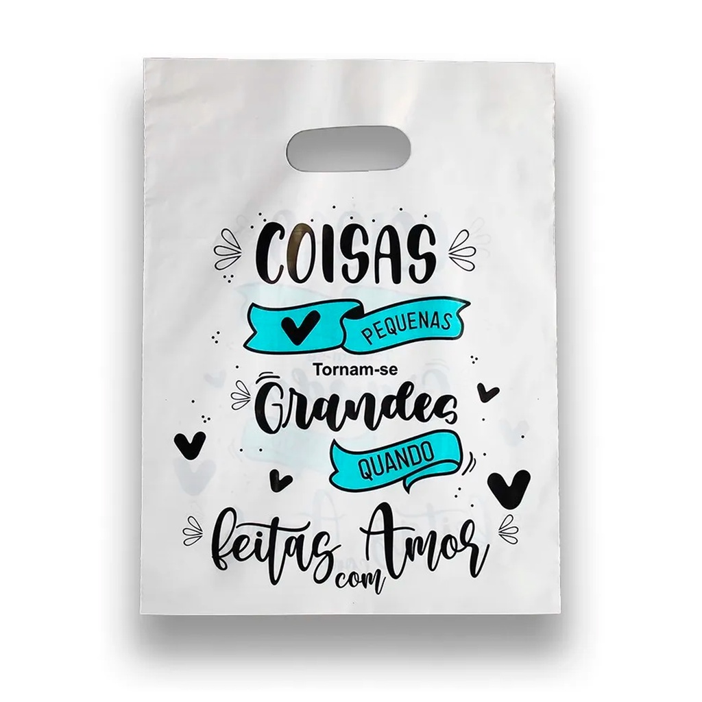 Sacola Sorriso Plástica 30x40 Personalizada, Frases | Shopee Brasil