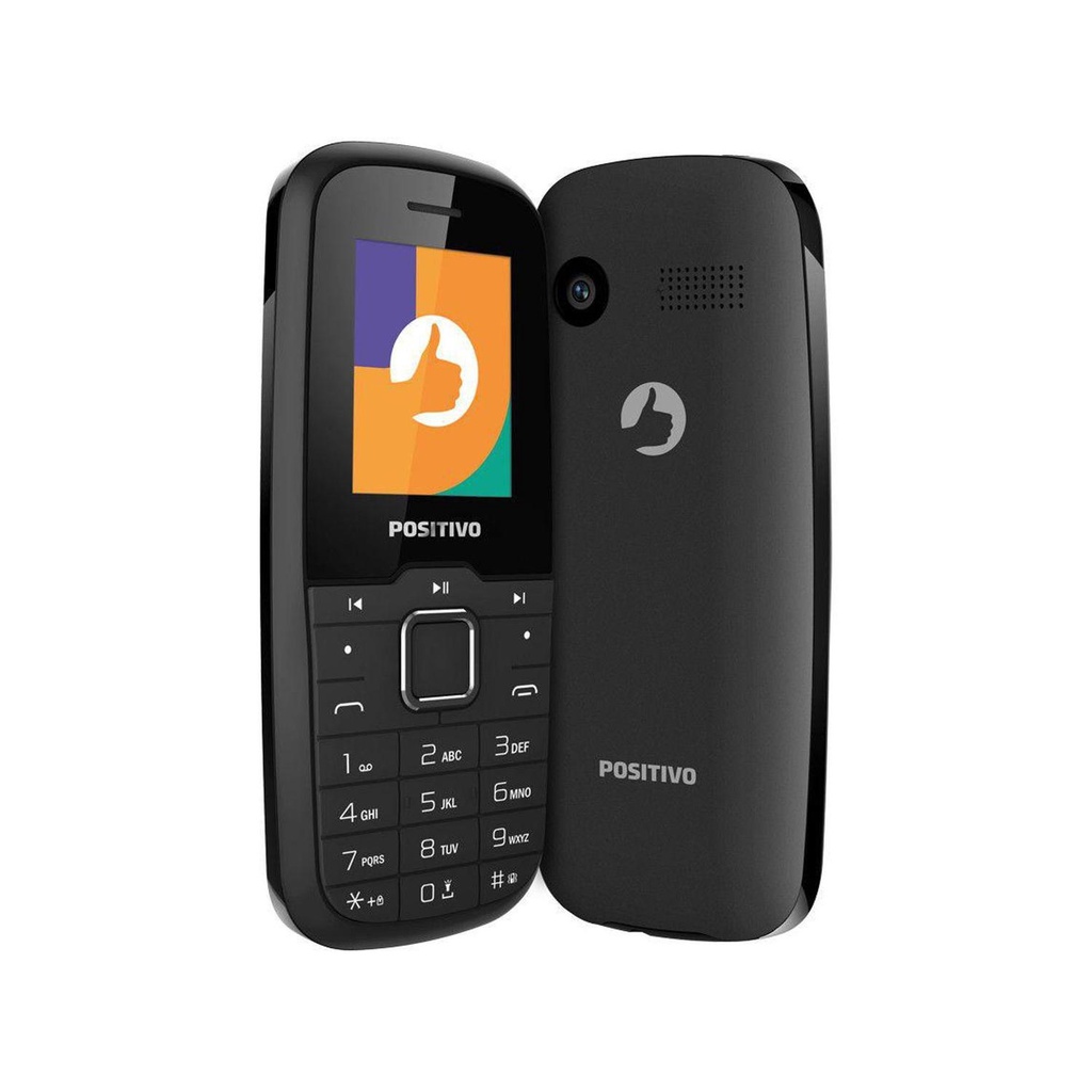 Celular Positivo P26, Dual chip, Tela 1.8'', Memória interna 32MB, Rádio FM