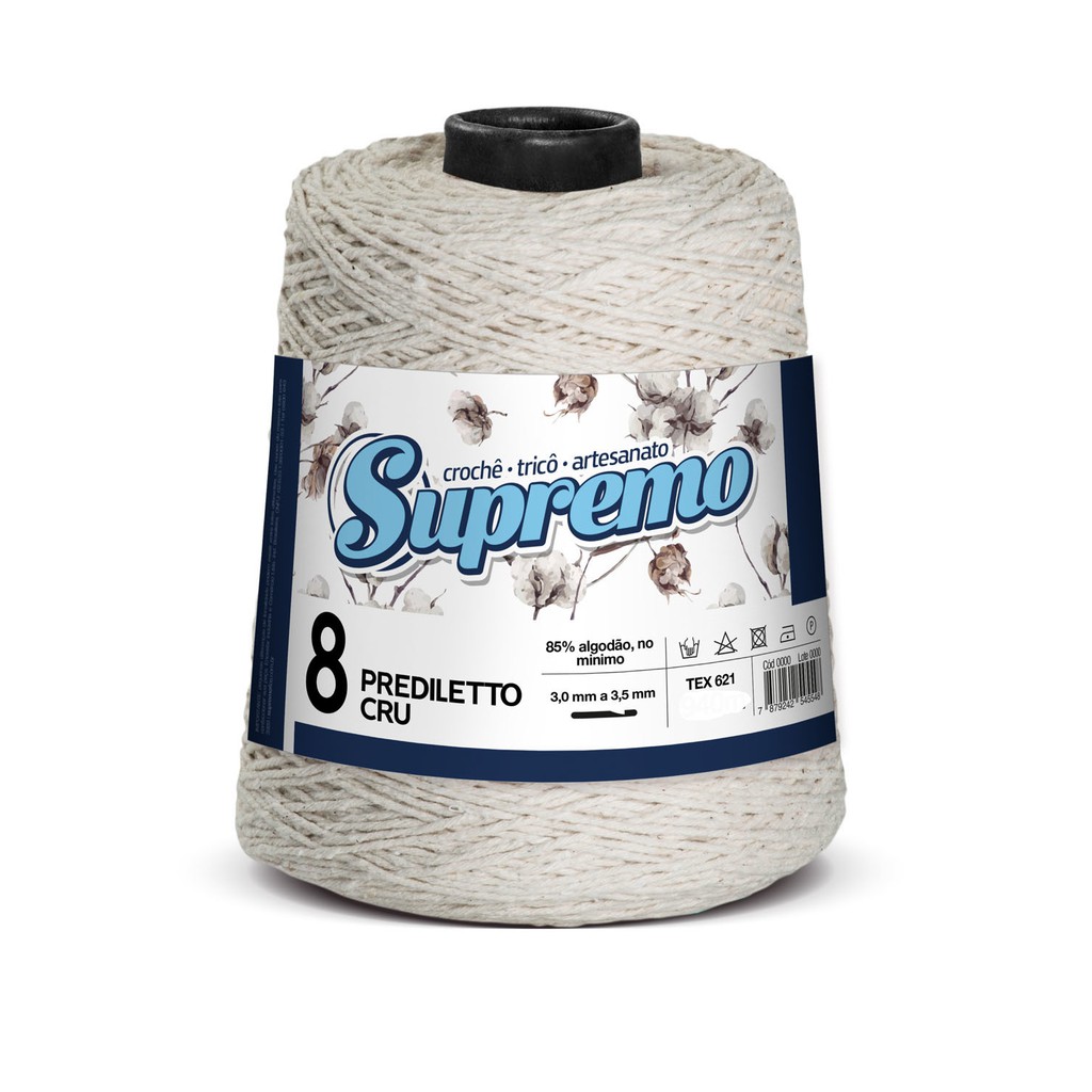 Barbante Supremo Prediletto Cru 600g nº8 em Oferta na Shopee