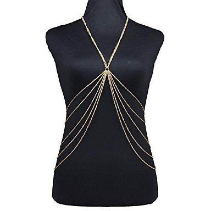 colares corporal joias de corpoborychain Bodychain da moda para homens e mulheres tendência festival