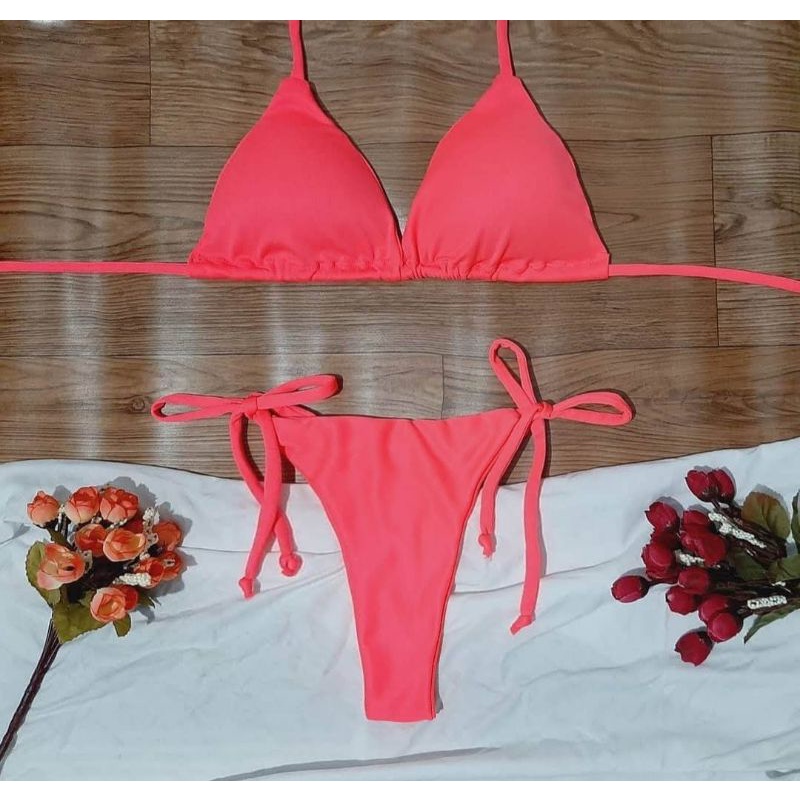 Biquíni Cortininha com Calcinha Fio e Bojo - Conjunto biquini fio