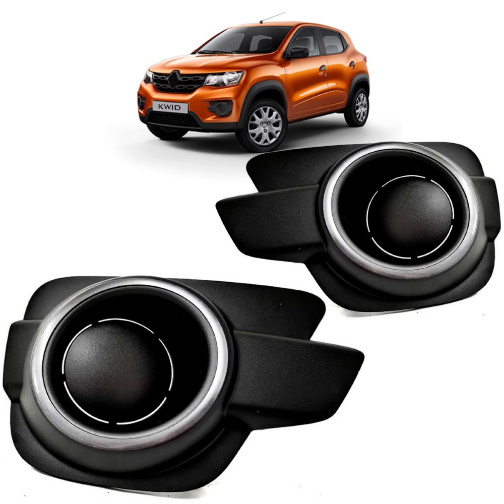 Moldura Farol Milha Kwid 2017 2018 2019 2020 Preto Sem furo Com Aro em Oferta na Shopee