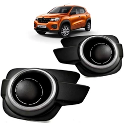 Moldura Farol Milha Kwid 2017 2018 2019 2020 Preto Sem furo Com Aro
