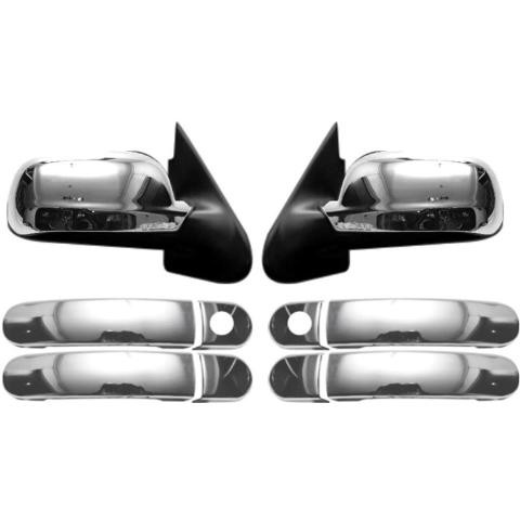 Kit  Aplique Capa de Maçaneta e Retrovisor Cromado para Gol G3 G4 Santana e Golf
