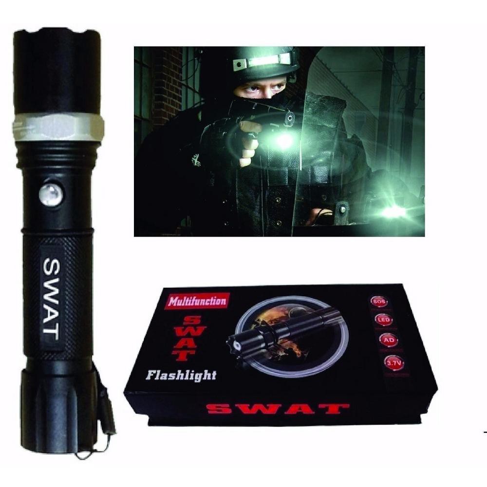 Enviando normalmente Kit Lanterna Tática Militar Profissional Swat Police 1.5 Km